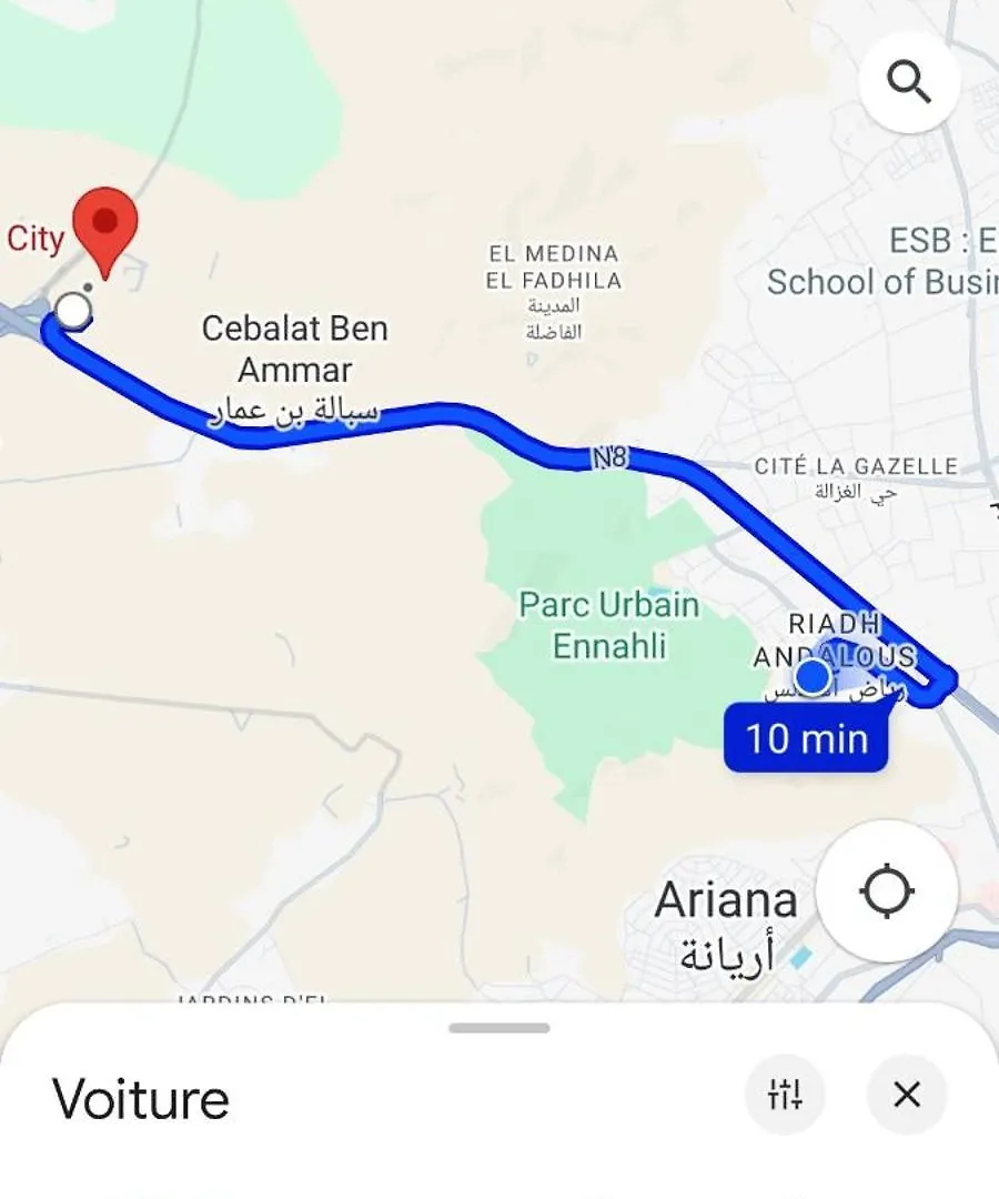 Etage De Villa Avec Jardin, Pres De L'Aireport Et Parking Prive Ariana Tunisie